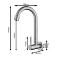 Rotation Stainless Steel Wall Mounted Kitchen Sink Water Faucet Tap