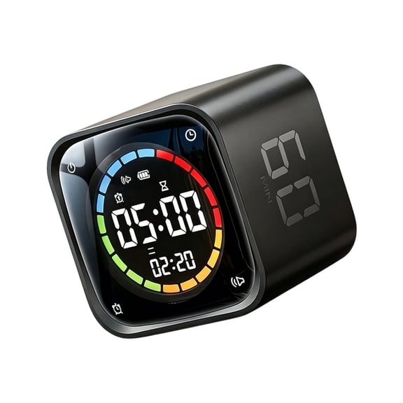 Rotation Timer with Date Display Desktop Time Management Tool with 4 Preset Modes ABS for Desk Organization