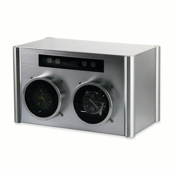 Rotations Silver-tone Metal Double Watch Winder