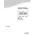 thumbnail image 1 of Instruction Manual ONLY for Rotel RB1592 Amplifier Owners Instruction Manual REPRINT, 1 of 1