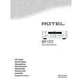 thumbnail image 1 of Rotel RSP-1572 Surround Sound Processor Owners Instruction Manual REPRINT, 1 of 1