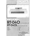 thumbnail image 1 of Instruction Manual ONLY for Rotel RT-840 Tuner Owners Manual REPRINT, 1 of 1