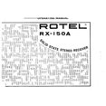 thumbnail image 1 of Instruction Manual ONLY for Rotel RX-150A Receiver Owners Instruction Manual REPRINT, 1 of 1