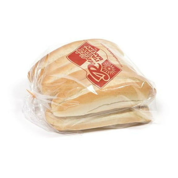 Rotellas Italian Bakery 8 inch Large Split Top Solid Hoagie Bread, 6 count -- 6 per case