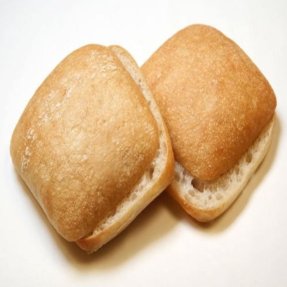 Rotellas Sliced Ciabatta Line Bun - 6 count per pack 8 packs per case.