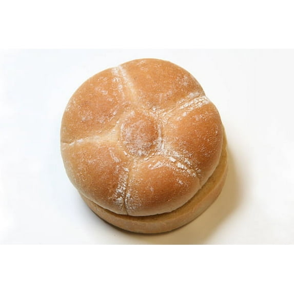 Rotellas Wheat Rosette Hamburger Bun, 4 inch - 48 per case.