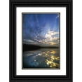 thumbnail image 1 of Rotenberg, Nancy 11x14 Black Ornate Wood Framed with Double Matting Museum Art Print Titled - Michigan Sunrise sky reflected in Petes Lake, 1 of 4
