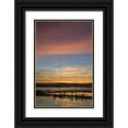thumbnail image 1 of Rotenberg, Nancy 11x14 Black Ornate Wood Framed with Double Matting Museum Art Print Titled - OR, Bandon Sunrise God rays over harbor, 1 of 4