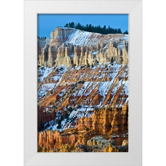 Rotenberg, Nancy 11x14 White Modern Wood Framed Museum Art Print Titled - Utah Snowy hoodoo formations in Bryce Canyon NP