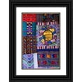 thumbnail image 1 of Rotenberg, Nancy 13x18 Black Ornate Wood Framed with Double Matting Museum Art Print Titled - Mexico Display of colorful fabrics, 1 of 4