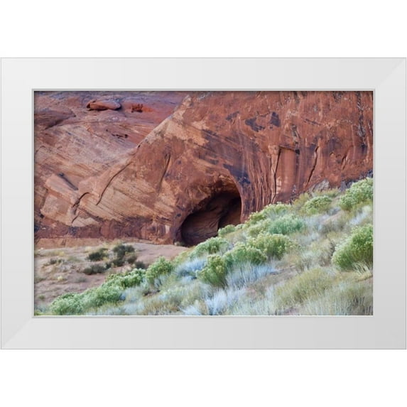 Rotenberg, Nancy 18x13 White Modern Wood Framed Museum Art Print Titled - Utah, Monument Valley Cave in Red Rock Canyon