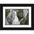thumbnail image 1 of Rotenberg, Nancy 32x23 Black Ornate Wood Framed with Double Matting Museum Art Print Titled - AK, Inside Passage Waterfalls rush down rock, 1 of 4