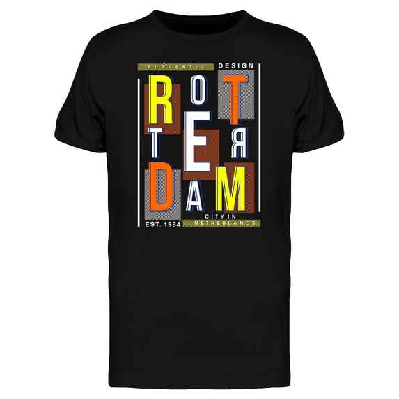 Roterdam Typography Graphic Tee Men's -Image by Shutterstock