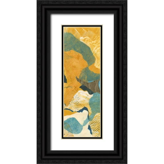 Roth, Carolyn 11x24 Black Ornate Wood Framed with Double Matting Museum Art Print Titled - Mountain Shapes II