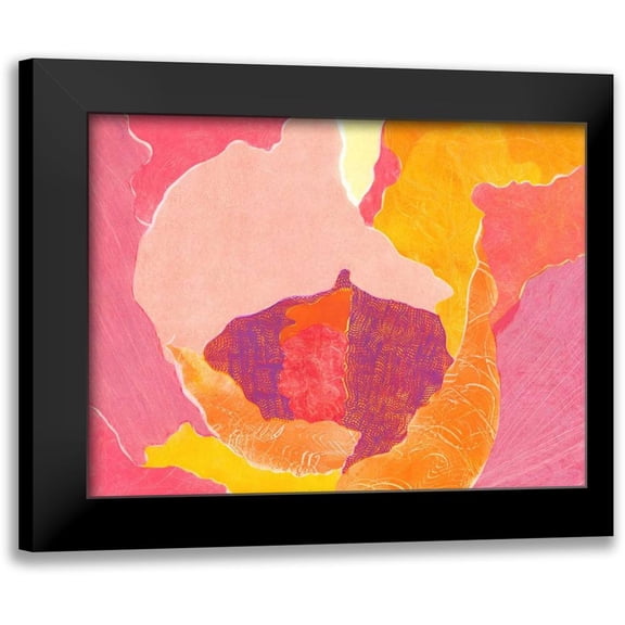 Roth, Carolyn 14x12 Black Modern Framed Museum Art Print Titled - Cabbage Rose VI