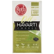 Roth Gluten Free Block Dill Havarti Cheese, 6 oz Fresh Plastic Wrapped