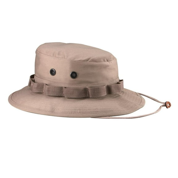 Rothco 5576 100 Percent Cotton Rip-Stop Boonie Hat, Khaki - Size 7.25