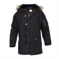 thumbnail image 1 of Rothco 16178 Vintage N-3B Parka Military Jacket, Black - Medium, 1 of 2
