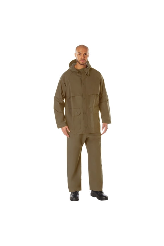 30601 2 Piece Microlite PVC Rainsuit, Coyote Brown - Extra Large