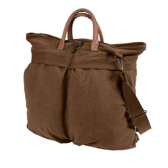 Rothco 2419 Vintage Brown Canvas Helmet Bag with Leather Handles