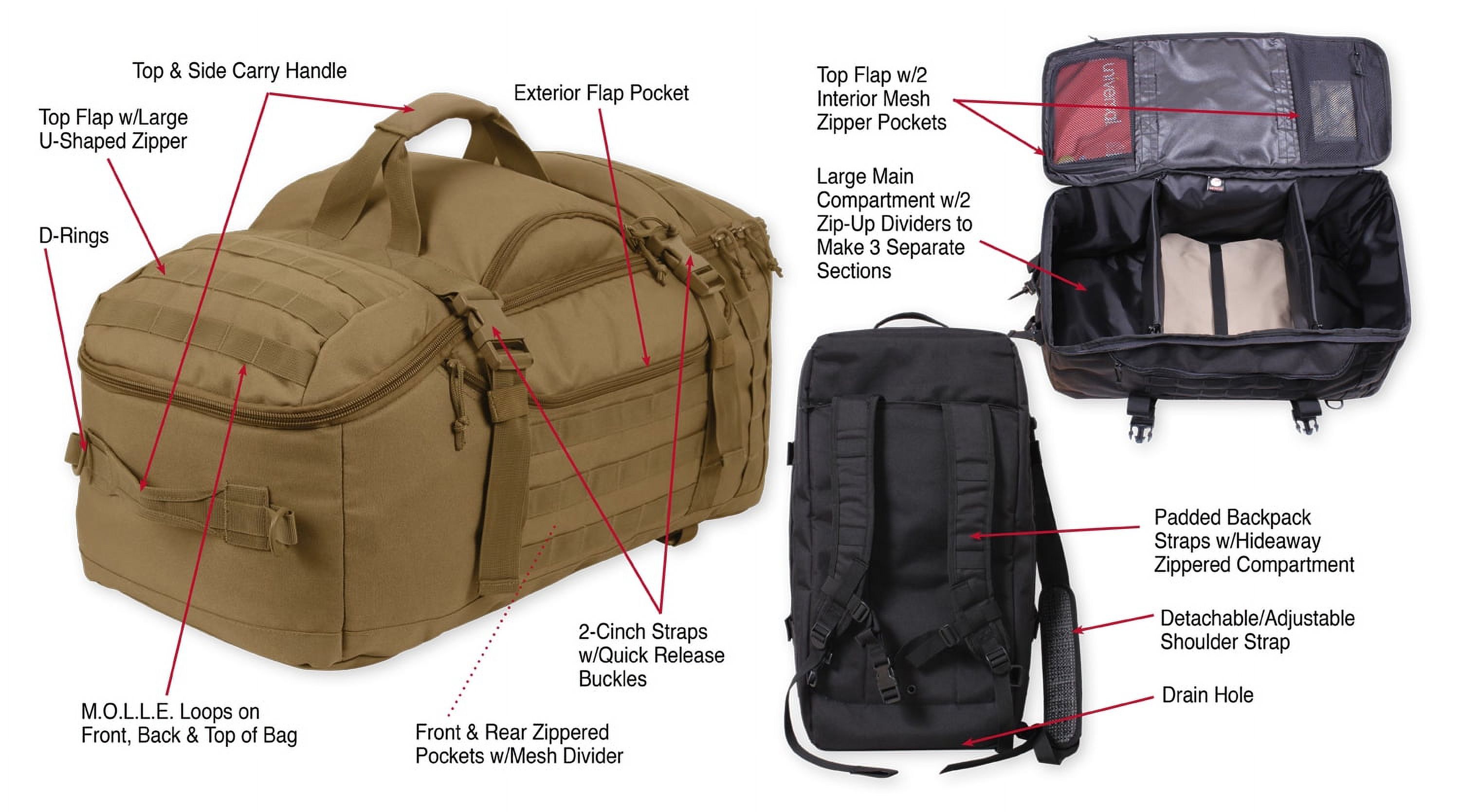 Rothco 3-In-1 Convertible Mission Bag - image 1 of 8