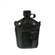 Rothco 3 Piece Canteen Kit With Cover & Aluminum Cup, Black,Black