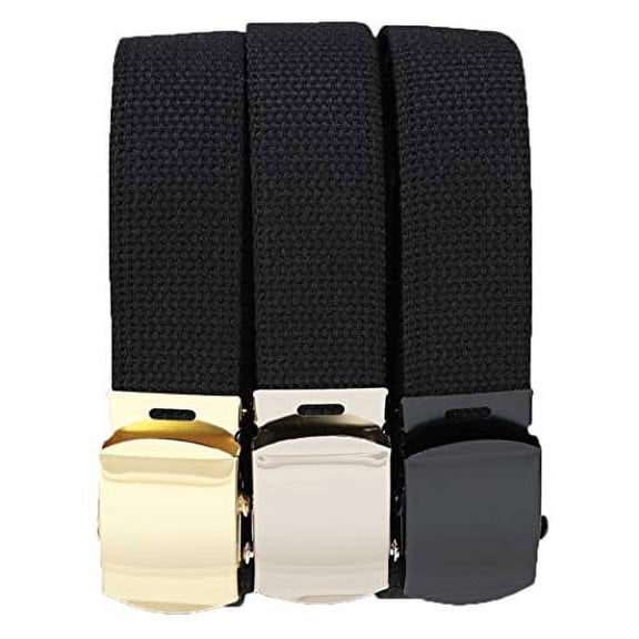 Rothco 4709 Black Military Web Belts 3 Pack