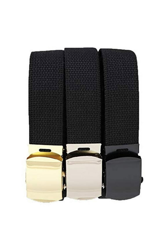 4709 Black Military Web Belts 3 Pack