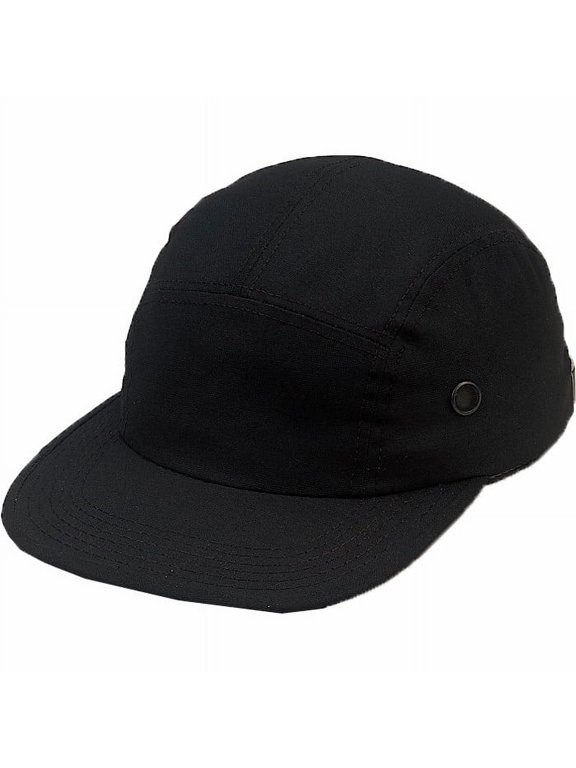 5 Panel Rip-Stop Military Street Cap - Black