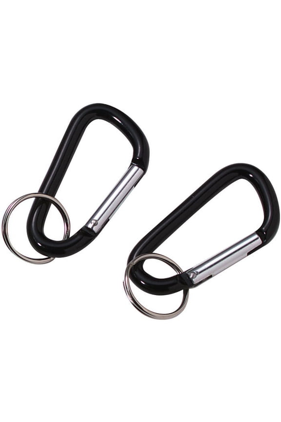 60mm Accessory Carabiners with Key Ring (2-Pack)