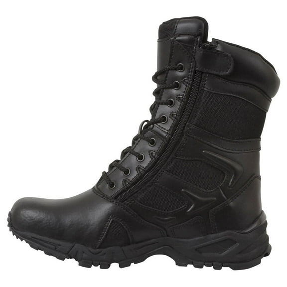 Rothco 8" Forced Entry Deployment Boot With Side Zipper - Black, 11 Wide