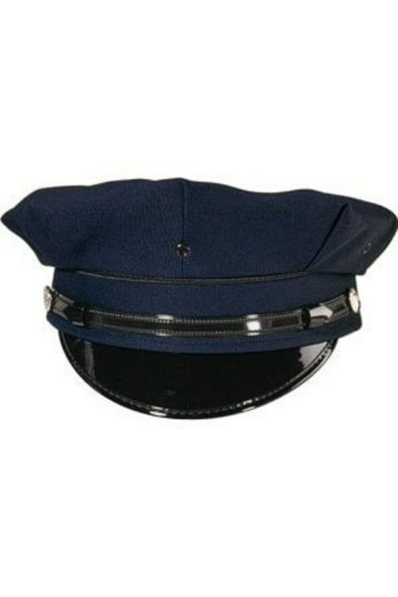 8 Point Police/Security Cap - Navy Blue, 7 1/8