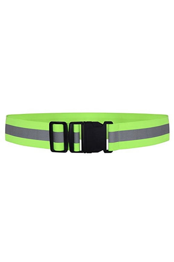 Adjustable Men's Polyester Training Belt, Safety Green