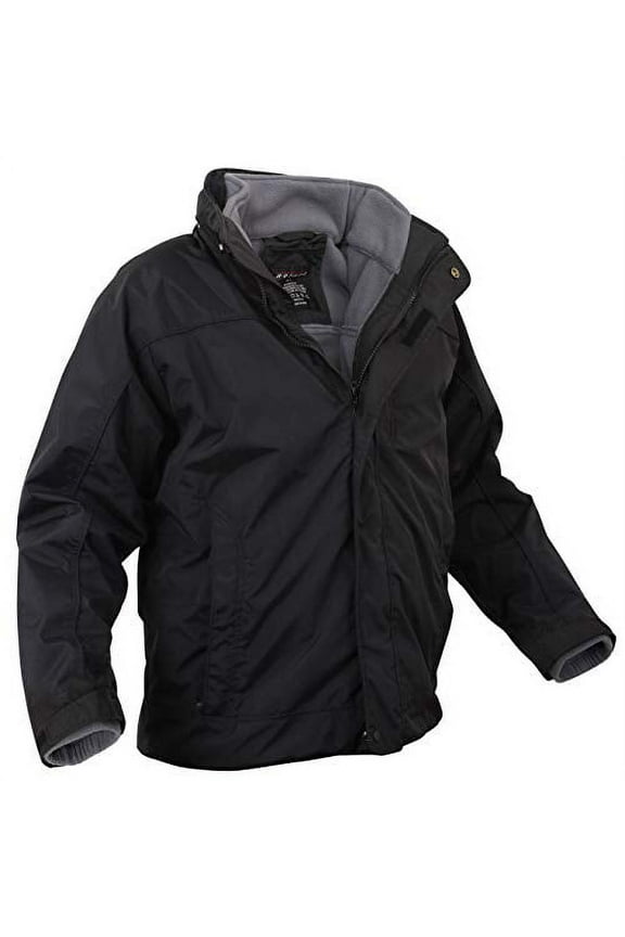 All Weather 3 in 1 Jacket, Black, Large