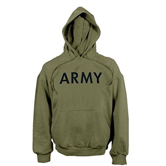 (Price/EA)Rothco 9172 Army PT Pullover Hooded Sweatshirt-Olive Drab-S