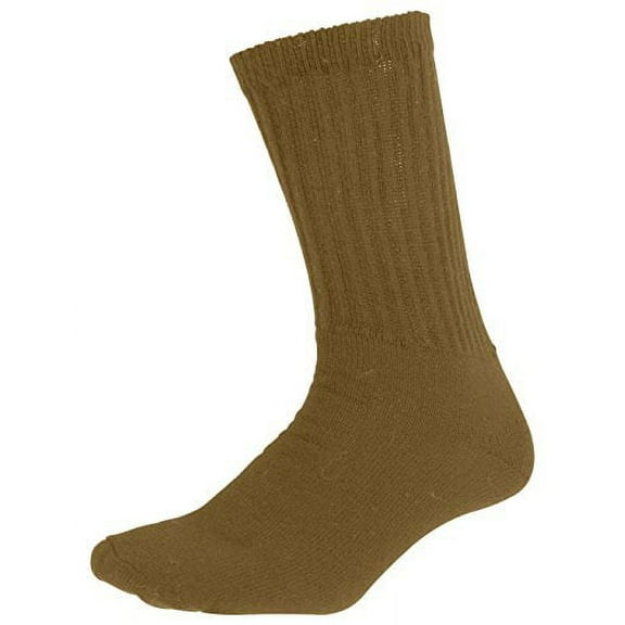 Rothco Athletic Crew Socks, Coyote Brown, 10 - 13