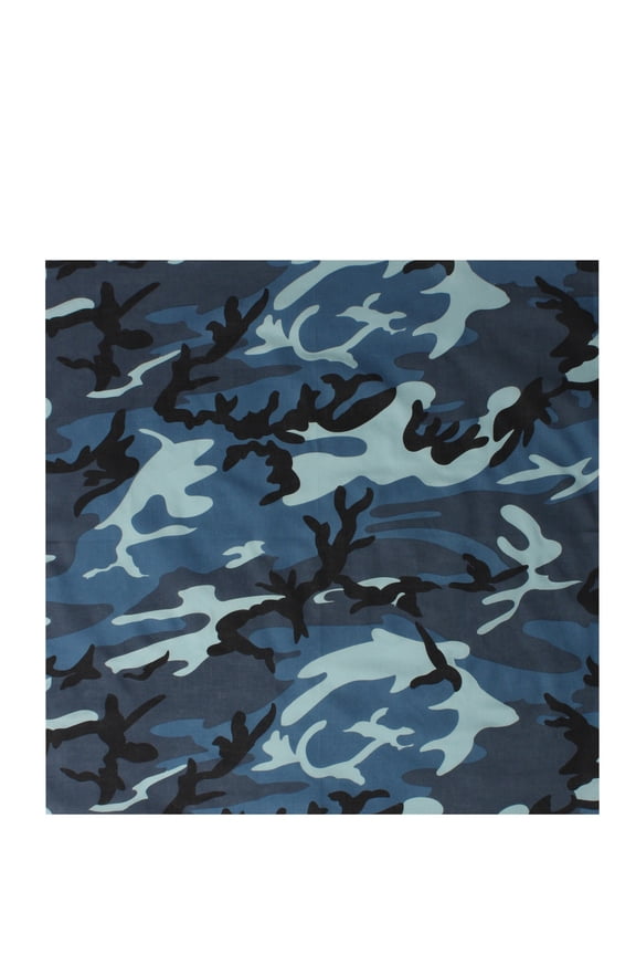 2826 Colored Bandana, Sky Blue Camo