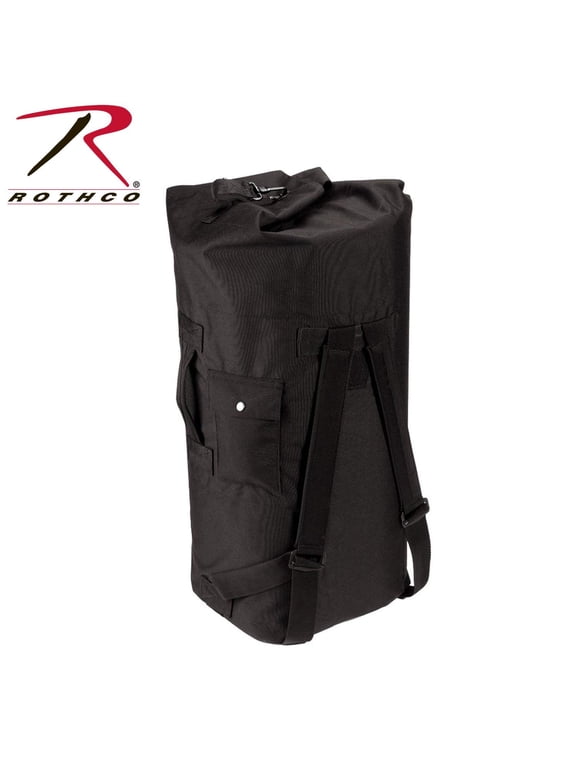 2284 G.I. Type Enhanced Double Strap Duffle Bag, Black