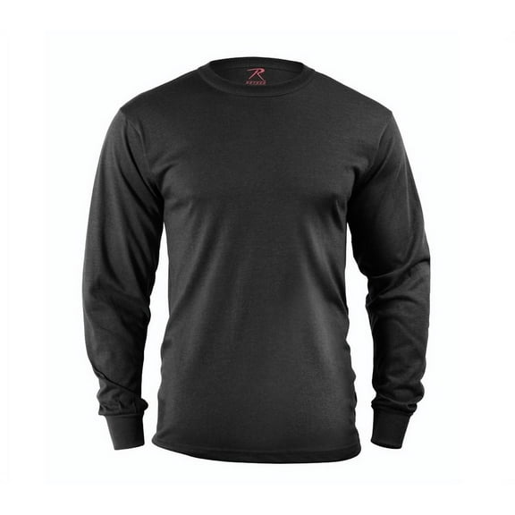 Rothco 20136 Long Sleeve Solid T-Shirt, Black - 3XL