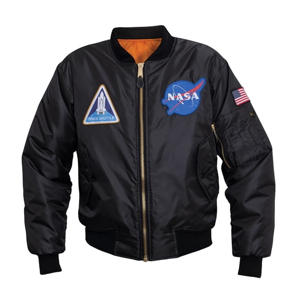 Rothco Black Nasa MA-1 Flight Jacket - 7328 - M