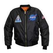 Rothco 19348 NASA MA-1 Flight Jacket, Black - Small