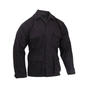 Rothco Rip-Stop B.D.U. Shirt 100% Cotton Rip-Stop, Black, 2XL