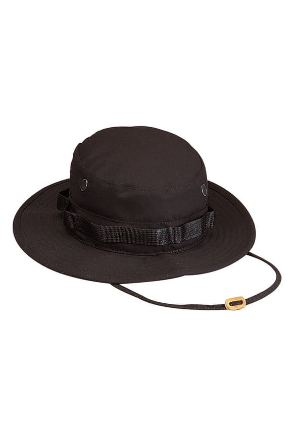5588 100 Percent Cotton Rip-Stop Boonie Hat, Black - Size 7