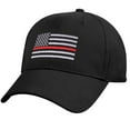 thumbnail image 1 of Rothco Black Thin Red Line Low Profile Cap 9896, 1 of 2