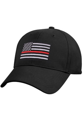 Black Thin Red Line Low Profile Cap 9896