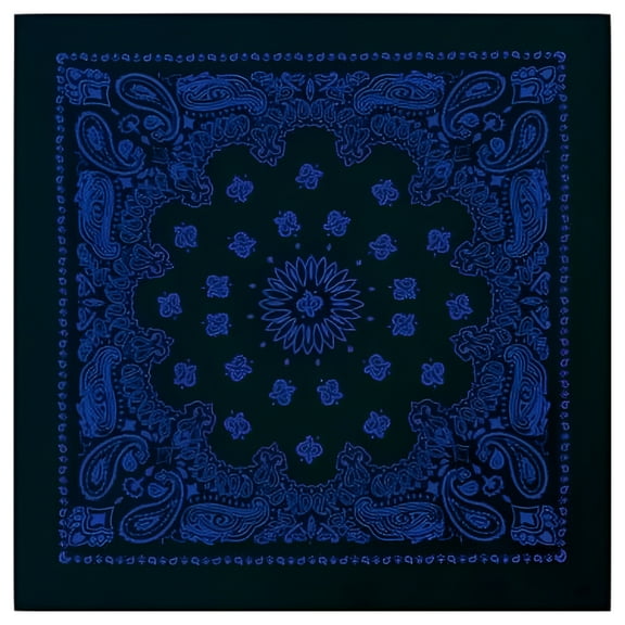 Rothco Black with Blue Print Trainmen Bandana 4044