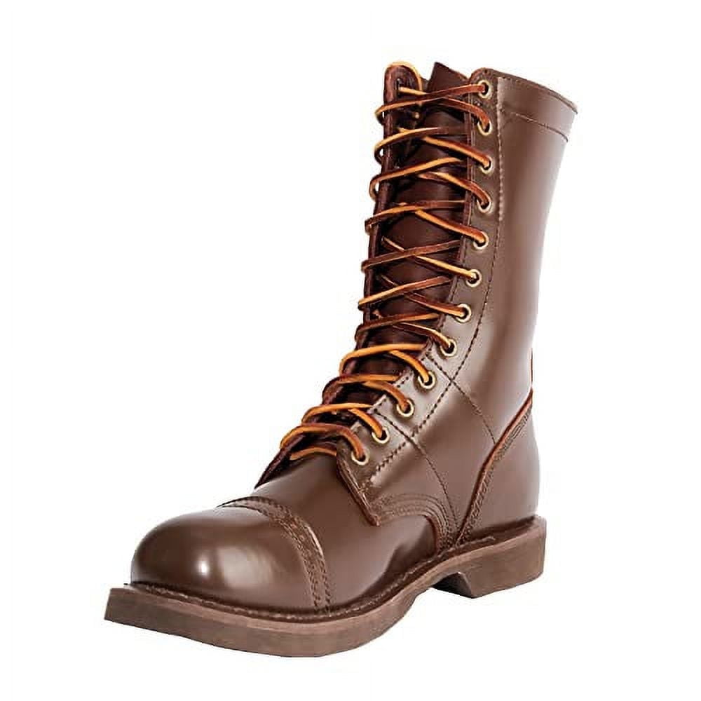 Rothco Brown Leather Military Jump Boots - 10 Inches, Tactical