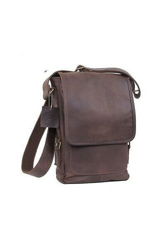 14544 Leather Military Tech Bag, Brown
