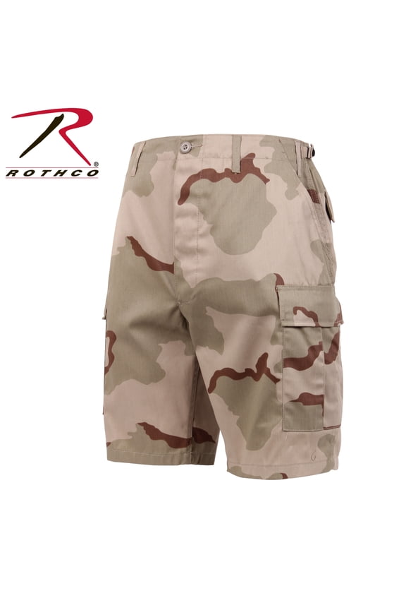 Camo BDU Shorts,Tri-Color Desert Camo,Large