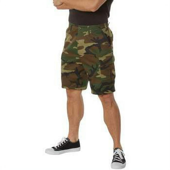Rothco Camo BDU Shorts,Woodland Camo, Large